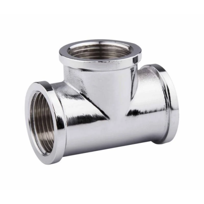 Трійник FORTE 3/4"в - 1/2"в - 3/4"в латунь-нікель 11 194