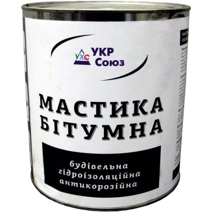 Мастика гідроізоляційна (Укрсоюз) ж/б 0,9 кг