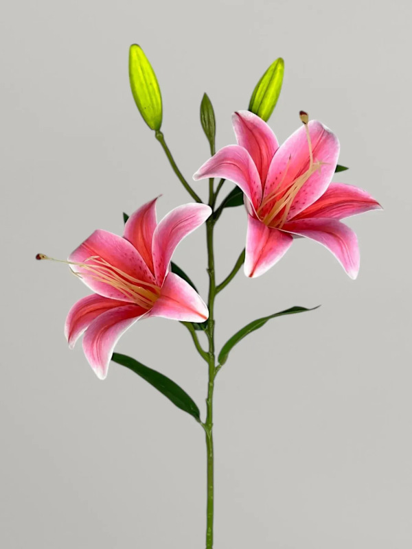 Квітка Лілія штучна, рожевий,57см