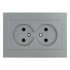 Розетка GRANO 2-я срібло