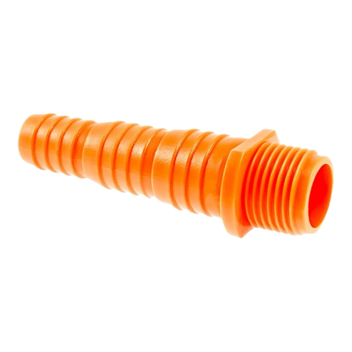 Штуцер для підключення шланга 1/2"н*5/8"*3/4" помаранчевий
